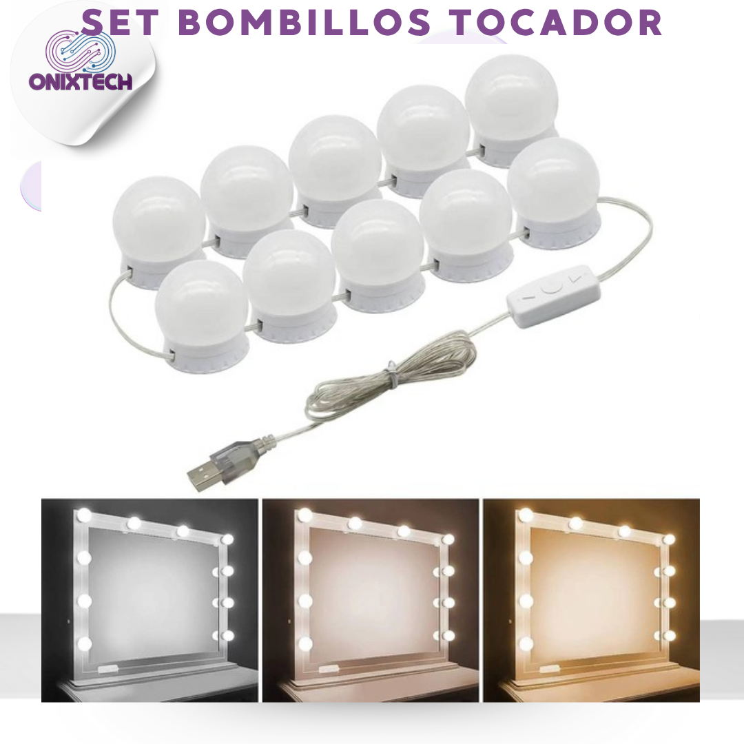SET DE BOMBILLOS PARA TOCADOR